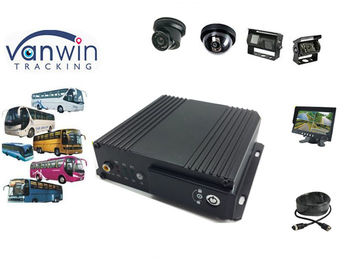 กล้อง D1 Night Vision เต็ม 4 CH SD การ์ด DVR ระบบมือถือพร้อม GPS สำหรับรถบัส / รถแท็กซี่