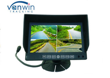 7 นิ้ว Widescreen LCD Monitor 4ch DVR พร้อมขาตั้งและรูปสี่เหลี่ยมสำหรับรถตู้ / รถบรรทุก