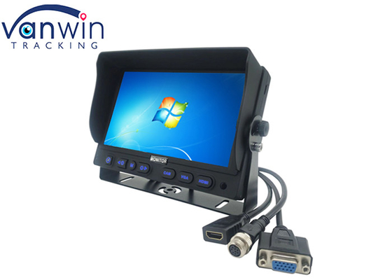 Digital 3 In 1 VGA HDMI 9 Inch Car Monitor สำหรับการแสดงผลวิดีโอ HD