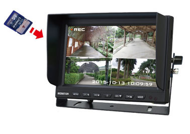 12-24V 4 Split LCD 7/9 นิ้ว Digital TFT Monitor รถยนต์พร้อมที่บังแดด, การ์ด SD 32GB