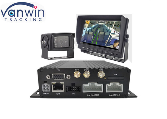 4G GPS การ์ด SD คู่ เครื่องบันทึก dvr มือถือ 8 ช่อง การตรวจสอบ WIFI สำหรับรถบรรทุก / แท็กซี่ / รถบัส