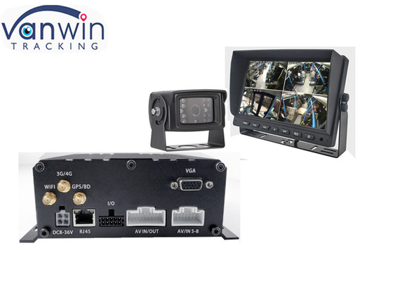ระบบกล้องรักษาความปลอดภัย 6ch 4G AHD 1080P เชื่อมต่อกับโทรศัพท์สำหรับการจัดการยานพาหนะ