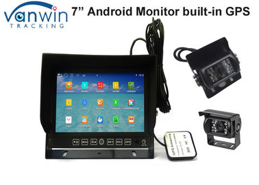 7 นิ้ว Android Car Video Monitor ระบบนำทาง GPS สูงสุด 32GB บันทึกการ์ด SD