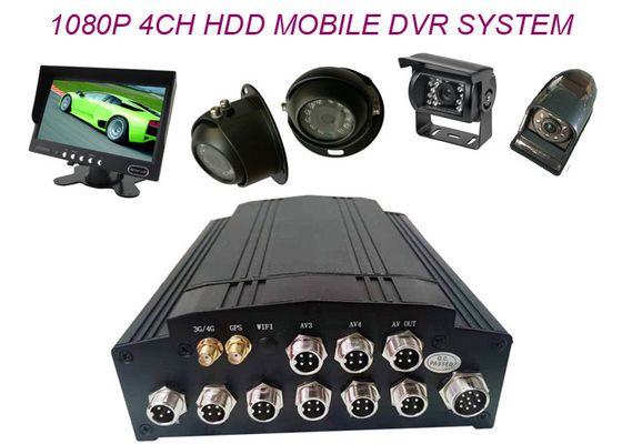 10W 4G 3G GPS WIFI RS485 4CH 1080P HD DVR เครื่องบันทึก
