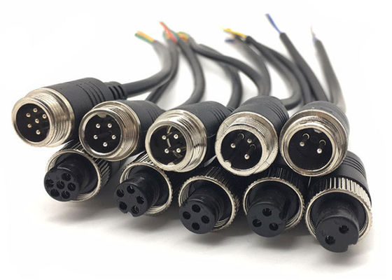 ปรับแต่ง DVR อุปกรณ์เสริม M12 4pin หญิง / เพศชายไปยัง RCA / BNC DC Connector / Adapter Cables