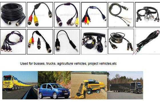ปรับแต่ง DVR อุปกรณ์เสริม M12 4pin หญิง / เพศชายไปยัง RCA / BNC DC Connector / Adapter Cables