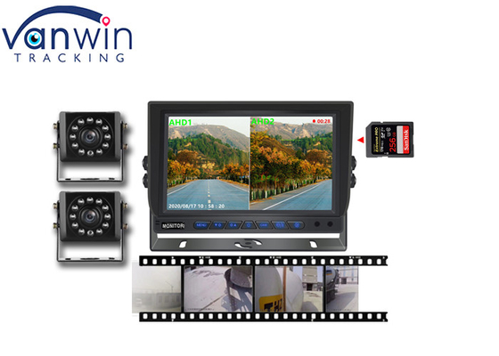 7' 9' 10' 2 Splits AHD Car Display TFT Car Monitor สําหรับการบันทึกวีดีโอ 2 ช่อง