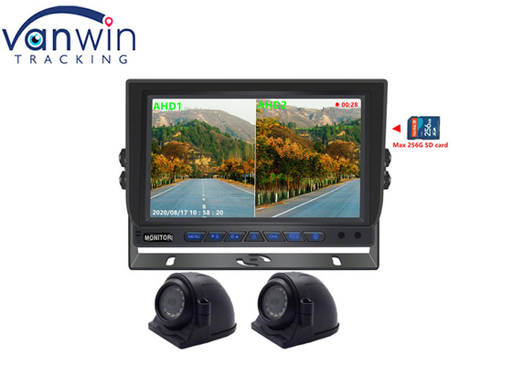 7' 9' 10' 2 Splits AHD Car Display TFT Car Monitor สําหรับการบันทึกวีดีโอ 2 ช่อง