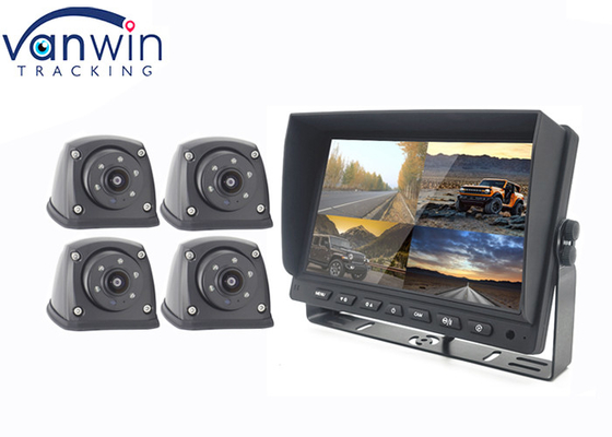 7 นิ้ว 9 นิ้ว 10 นิ้ว AHD TFT Car Monitor สร้างใน DVR สําหรับระบบกล้อง 4 ตัว
