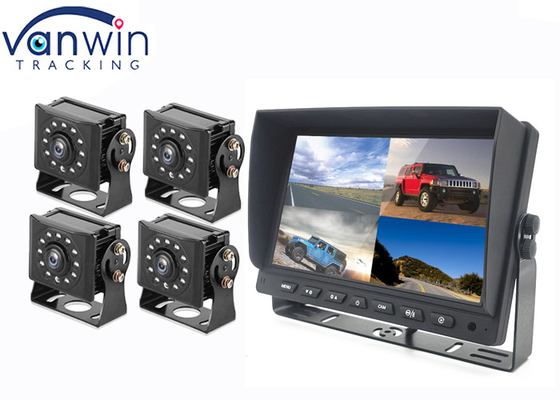 4 ช่อง Heavy Duty DVR AHD TFT Car Monitor แยกหน้าจอสำหรับรถบรรทุกรถตู้