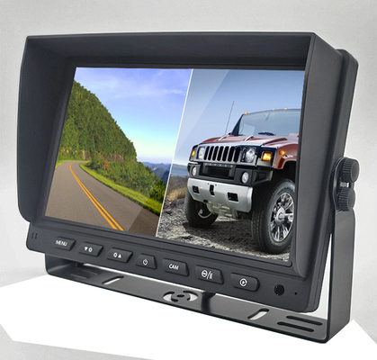 7' 9' 10' 2 Splits AHD Car Display TFT Car Monitor สําหรับการบันทึกวีดีโอ 2 ช่อง
