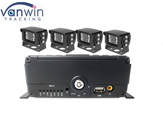 4ch 4G GPS WIFI H.265 HDD เครื่องบันทึกรถยนต์มือถือ