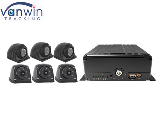 6ch 4g สตรีมวิดีโอในเวลาจริง HDD Mdvr 1080p GPS Wifi สําหรับการติดตามยาน