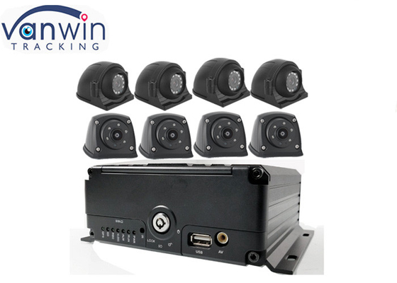 เครื่องบันทึกวิดีโอมือถือ 4G GPS 8ch HDD พร้อมระบบติดตามยานพาหนะ WIFI