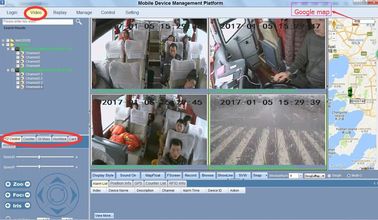 4CH คนวิดีโอเคาน์เตอร์ HD DVR มือถือ / HDD การจัดการรถบัสรถระบบบันทึกภาพ