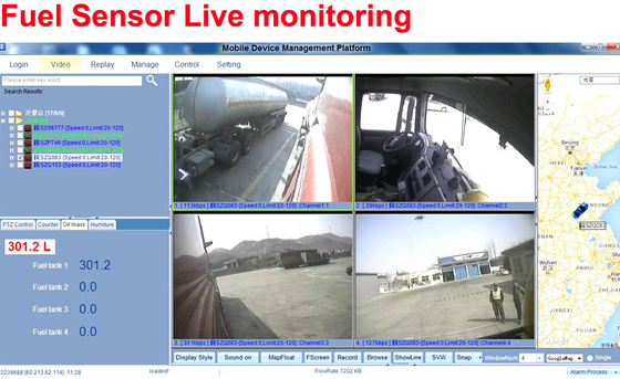 1080P HD มือถือ CCTV ระบบ DVR กับเซ็นเซอร์น้ํามัน ระบบติดตามเรือ