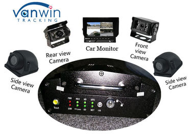 VPN ระบบติดตามยานพาหนะวิดีโอ 3G DVR มือถือ GPS รถ DVR มือถือที่มีกล้อง HD 4 ตัว