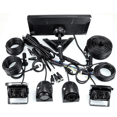 AI Car DVR System BSD Alarm 360° 4CH 10.36 นิ้ว มอนิเตอร์พร้อมเครื่องบันทึกสําหรับรถบรรทุก
