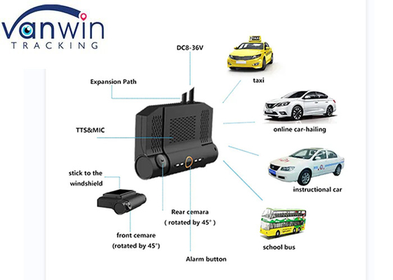 4G wifi 1080p TF การ์ดแคมคอร์เดอร์ด้วย GPS 2ch ahd mdvr กล้อง 1080p สําหรับรถยนต์