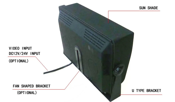 10 '' TFT Monitor รถมองหลังตรวจสอบแผงควบคุมรถสำหรับรถบรรทุก