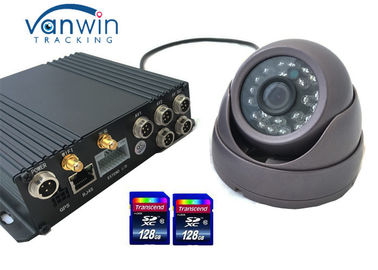 การ์ด SD มือถือ DVR HD กล้องวงจรปิดสำหรับยานพาหนะกล้องรถยนต์ติดตาม 4CH DVR Onboard