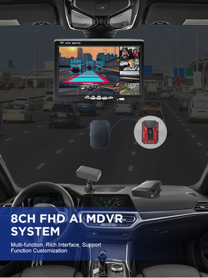 ระบบบันทึกวิดีโอ ADAS 8CH ระบบบันทึกวิดีโอด้วย WiFi 4G GPS AI MDVR
