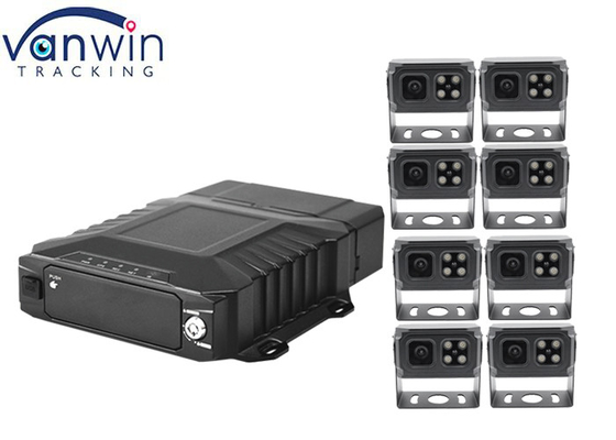 1080p Hybrid Mnvr 12 ช่องมือถือ ip dvr วิดีโอเฝ้าระวังรถไฟ Digital MDVR