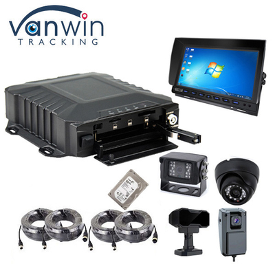 DVR โทรศัพท์มือถือ 4 ช่องที่มี Dashcam 4G GPS WIFI สําหรับแท็กซี่ / รถบัส
