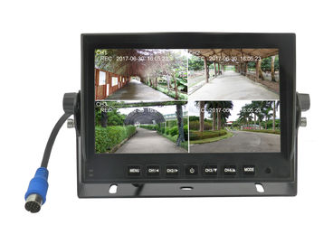 จอภาพ TFT LCD สำหรับรถยนต์แบบแยกส่วน 4 ช่องพร้อมการบันทึกวิดีโอในตัว DVR