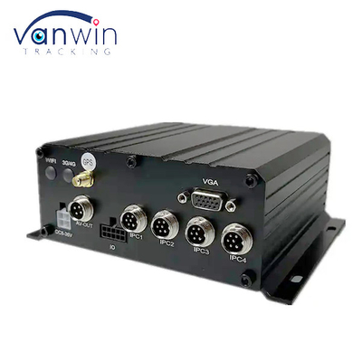 4CH MNVR With HDD SSD การสนับสนุน 4G GPS WiFi สําหรับรถบรรทุก รถบัส การติดตามเครือข่ายยานทางไกล