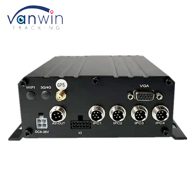 4CH MNVR With HDD SSD การสนับสนุน 4G GPS WiFi สําหรับรถบรรทุก รถบัส การติดตามเครือข่ายยานทางไกล