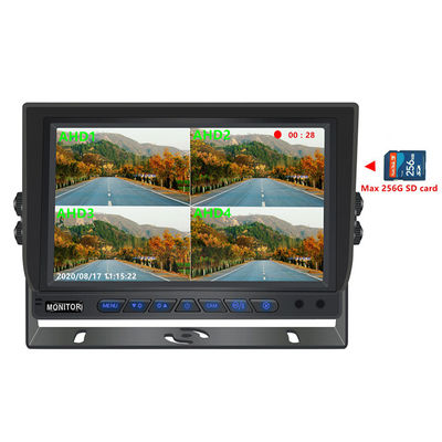 9inch AHD Car HD Screen Bus Security Ahd 960P Quad View Car Monitor สําหรับรถบรรทุก