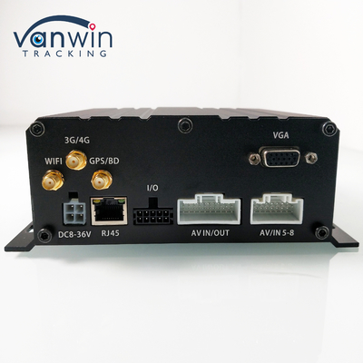 แฮร์ดดิสก์ 8 ช่อง SD Card Mobile DVR H.264 Car MDVR สําหรับการติดตามความปลอดภัยของยานยนต์