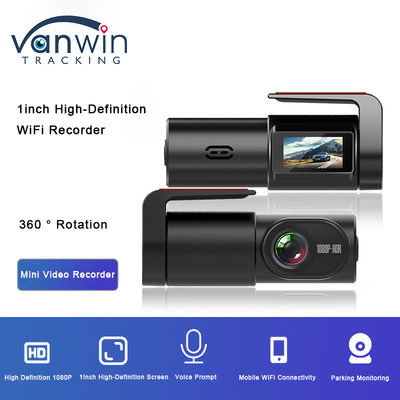 ADAS HD ภาพกลางคืน การติดตามที่จอดรถ อินเตอร์เน็ตมือถือ WIFI ซ่อน 360 ° 1 นิ้ว การขับรถบันทึก