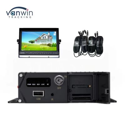 DC 12V 36V H.265 4CH HD 1080P รถยนต์มือถือ DVR Dash Cam Recorder พร้อมการโอนไร้สาย