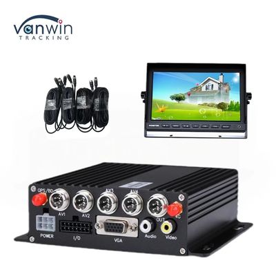 DC 12V 36V H.265 4CH HD 1080P รถยนต์มือถือ DVR Dash Cam Recorder พร้อมการโอนไร้สาย