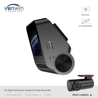 เครื่องบันทึกภาพการขับขี่ความละเอียดสูง 4K 1080P รองรับ WiFi GPS กล้องบันทึกแท็กซี่