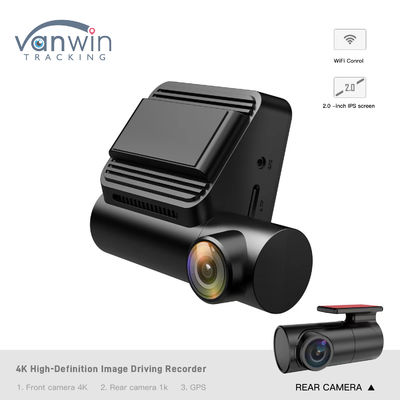 เครื่องบันทึกภาพการขับขี่ความละเอียดสูง 4K 1080P รองรับ WiFi GPS กล้องบันทึกแท็กซี่