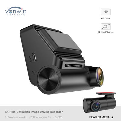 เครื่องบันทึกภาพการขับขี่ความละเอียดสูง 4K 1080P รองรับ WiFi GPS กล้องบันทึกแท็กซี่