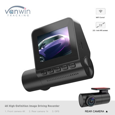 เครื่องบันทึกภาพการขับขี่ความละเอียดสูง 4K 1080P รองรับ WiFi GPS กล้องบันทึกแท็กซี่