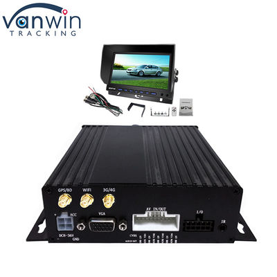 GPS 1080P HD 4CH มือถือ DVR SD Card Samrt WIFI รถบัส รถบันทึกวิดีโอดิจิตอล