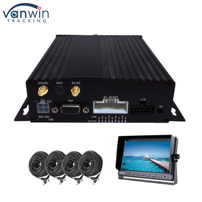 GPS 1080P HD 4CH มือถือ DVR SD Card Samrt WIFI รถบัส รถบันทึกวิดีโอดิจิตอล