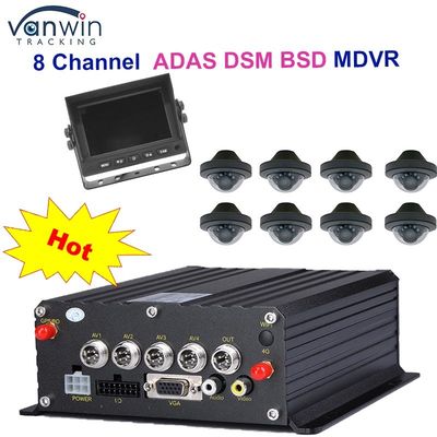 1080P H265 DUAL SD Card 8 Channel Mobile DVR กับ HDD Max 2TB สําหรับรถแท็กซี่ รถกระบะ
