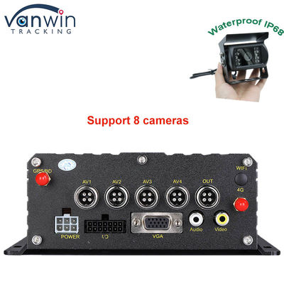 1080P H265 DUAL SD Card 8 Channel Mobile DVR กับ HDD Max 2TB สําหรับรถแท็กซี่ รถกระบะ