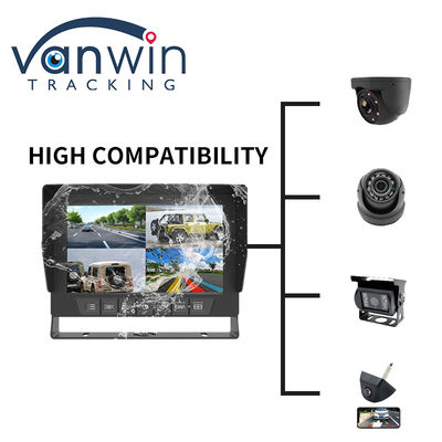 IP69K 7 / 10.1 นิ้ว กันน้ํา AHD Quad TFT คาร์ มอนิเตอร์ Dispaly สําหรับยานยนต์ทั่วไป