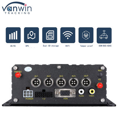 4G GPS WIFI Dual SD Card 4 Channel MDVR 1080P HDD AI DVR สําหรับรถเมล์