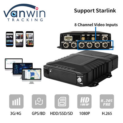 4G Starlink 1080P AHD 8 ช่องรถ CCTV MDVR GPS 4G WIFI ระบบกล้อง DVR มือถือ