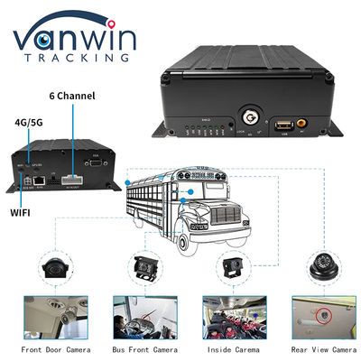 4G 6 ช่อง H. 265 HDD รถยนต์ DVR มือถือสําหรับกล้องวงจรปิดรถยนต์