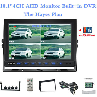10.1 นิ้ว AHD Quadripation Monitor หน้าจอจอติดตามเครื่อง
