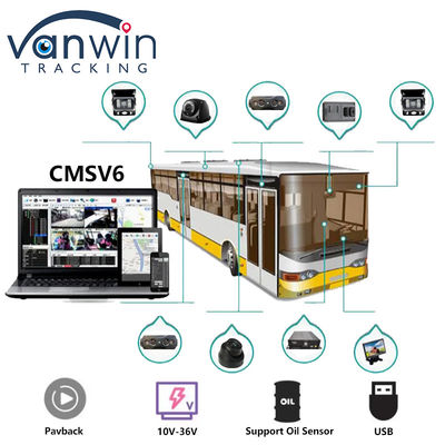 กล้อง 4CH SD Card GPS MDVR คล้อง 4G WiFi มือถือ DVR ระบบรักษาความปลอดภัยรถบัสโรงเรียน